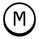 带圆圈的M icon