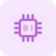 Microprocessor Technology with artificial intelligence isolated on a white background icon