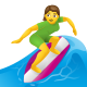женщина-серфинг icon