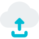Cloud networking button for upload content layout icon