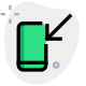 Mobile incoming call logotype with arrow sign icon