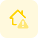 Error connecting the smart home with exclamation mark icon