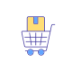 Shopping Cart With Box icon