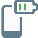 Mobile phone battery level at medium state layout icon
