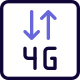 Forth Generation of internet connectivity in cellular network icon