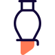 Funnel filtration with lab equipment isolated on a white background icon