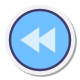 Botão de retrocesso redondo icon