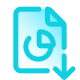 원형 차트 보고서 다운로드 icon