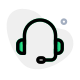 Professional headphones for telecalling another chat support device icon