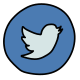 Twitter eingekreist icon