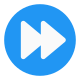 Fast forwarding the music on a music application icon