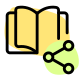 Share a digital copy of an e-book icon