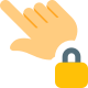Lock the screen with single tap - padlock Logotype icon
