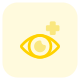 Ophthalmology department for eye care in a same hospital building icon