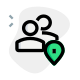 Users location of a remote working employee icon