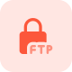 Encrypted form of file transfer protocol with a Padlock logotype icon