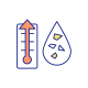 Thermometer Next To Microplastic Particles icon