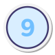 9 en círculo icon