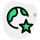 Favorite website over the internet been bookmark with star Logotype icon