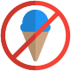 No ice cream allowed in mall for different section icon