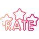Outline gradient/1.Rate icon