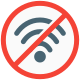 No wireless internet connectivity in a specific area icon