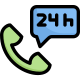 24 hour customer service icon