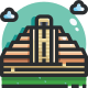 pyramide-maya-externe-point de repère-justicon-couleur-linéaire-justicon icon