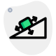 Friction of an object in transfers direction icon
