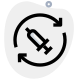 Insulin reminder with a loop arrows layout icon