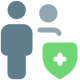 Web chatting messenger with encryption technology shield layout icon