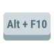 tecla alt-más-f10 icon