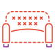 有按钮的沙发 icon