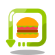 Fast Food Drive durch icon