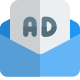 Online advertisement in new email message layout icon
