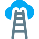 Stairs to reach sky concept of success icon
