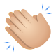 klatschende-Hände-helle-Hautfarbe icon