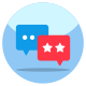 external-Feedback-Chat-shopping-and-commerce-flat-circular-vectorslab icon