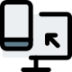 Computer to cell phone media sharing or mirroring software icon