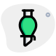 Funnel filtration with lab equipment isolated on a white background icon