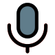 Audio recording Logotype of a microphone layout icon