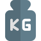 A kilogram of weight mass representation layout icon