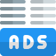 Ads at bottom line in various article published online icon