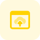 Cloud Computing upload button under the landing page template icon