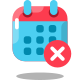 Calendario cancella icon