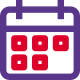 Calendar month and dates planner for upcoming agenda icon