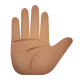 Raised Hand Medium Skin Tone icon