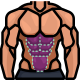 Muscular man icon