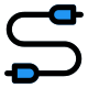 Both ways sound jack port for audio and music playback icon