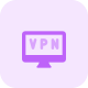 Desktop virtual private network for secured internet connectivity icon